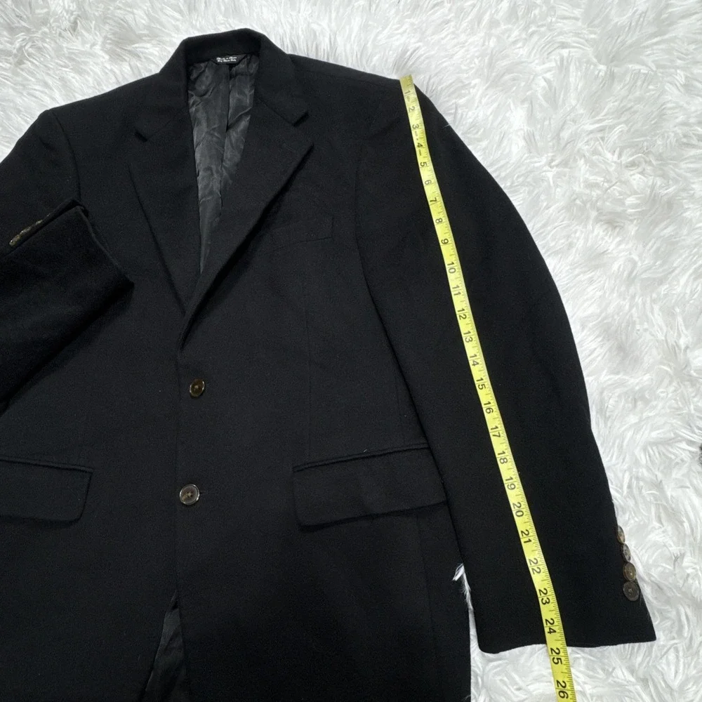 Men's 100% Cashmere Sport Coat Blazer Marshall Fields Sz 39 Black Formal Wedding